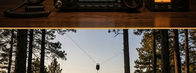 End-fed half-wave wire antenna strung between trees